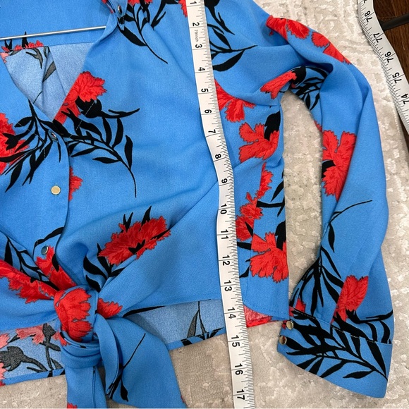 ASOS River Island Petite Tie Front Cropped Top Size 4 - Picture 10 of 10